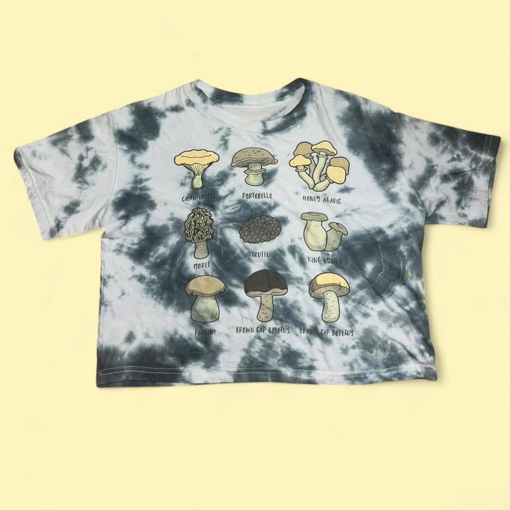 Handmade Tie-dye Mushroom Graphic Tee